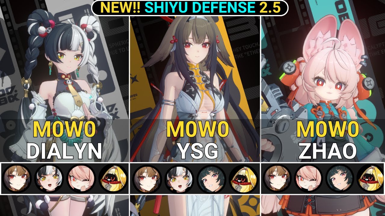 NEW CHARACTER! NEW SHIYU RESET! M0W0 YSG 3 Different Teams Showcase | NEW! Shiyu Defense ZZZ 2.5