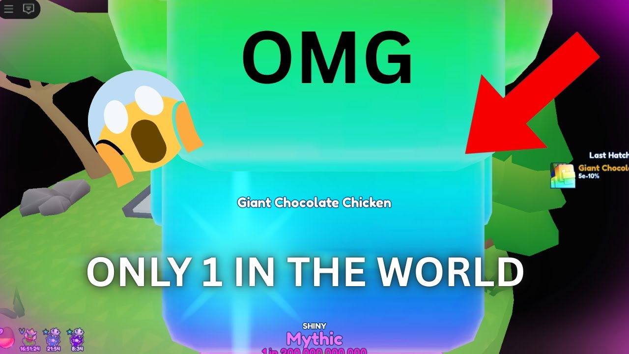 HATCHING SHINY MYTHIC CHOCOLATE CHICKEN(ONLY ONE IN THE WORLD)| BUBBLE GUM SIMULATOR INFINITY