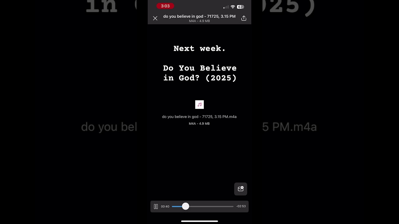 Next week. Our first studio recording. 