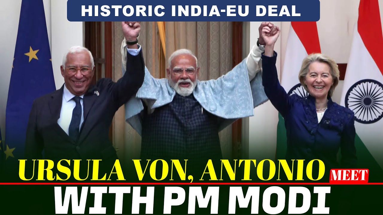 LIVE: EU chief Ursula Von, European Council President Antonio meet with PM Modi at Hyderabad House