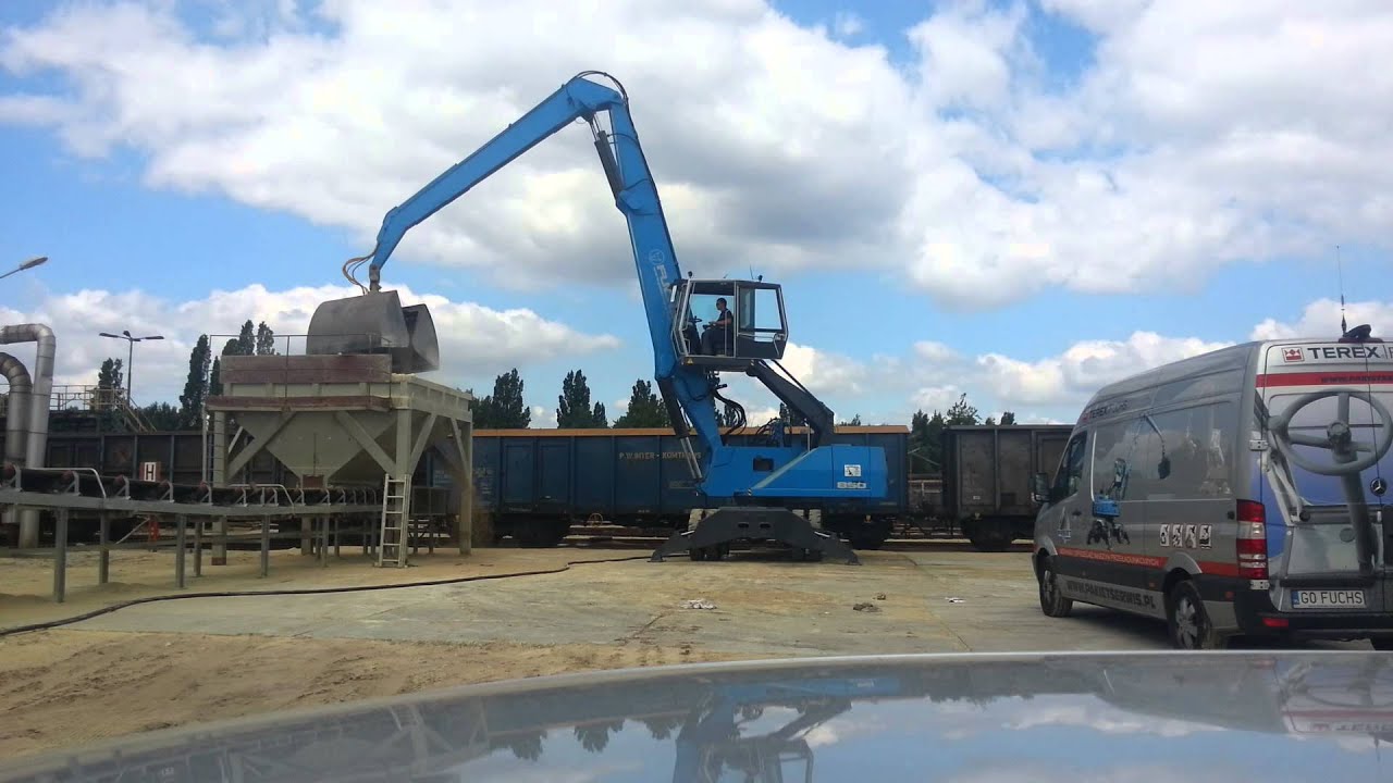 TEREX - Fuchs MHL 850 Electro (MHL 350 2003 r ) - Rozładunek / Przeładunek Siarki