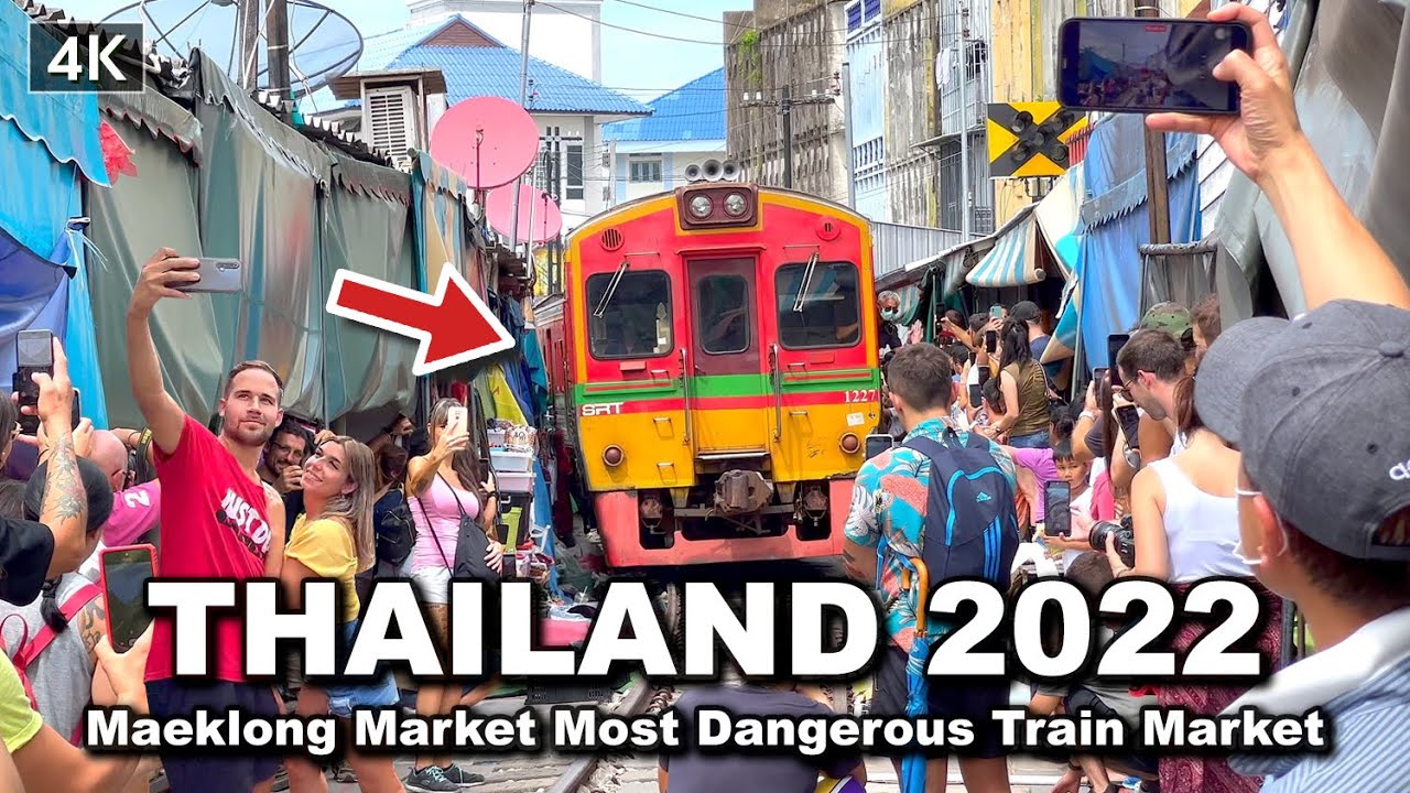 【🇹🇭 4K】How Get To MAEKLONG RAILWAY MARKET - Thailand’s Most Dangerous Market