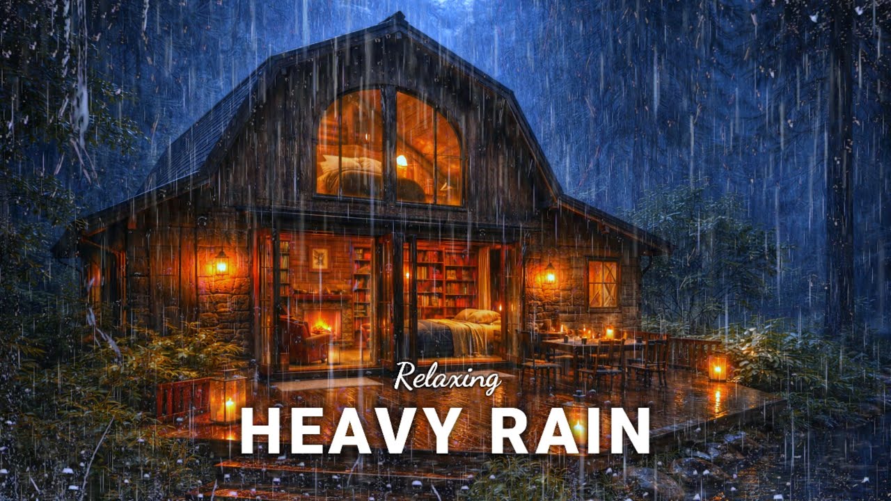 Relaxing Sleep with Heavy Rain Sounds - Relaxing Rain Sounds for Insomnia Relief