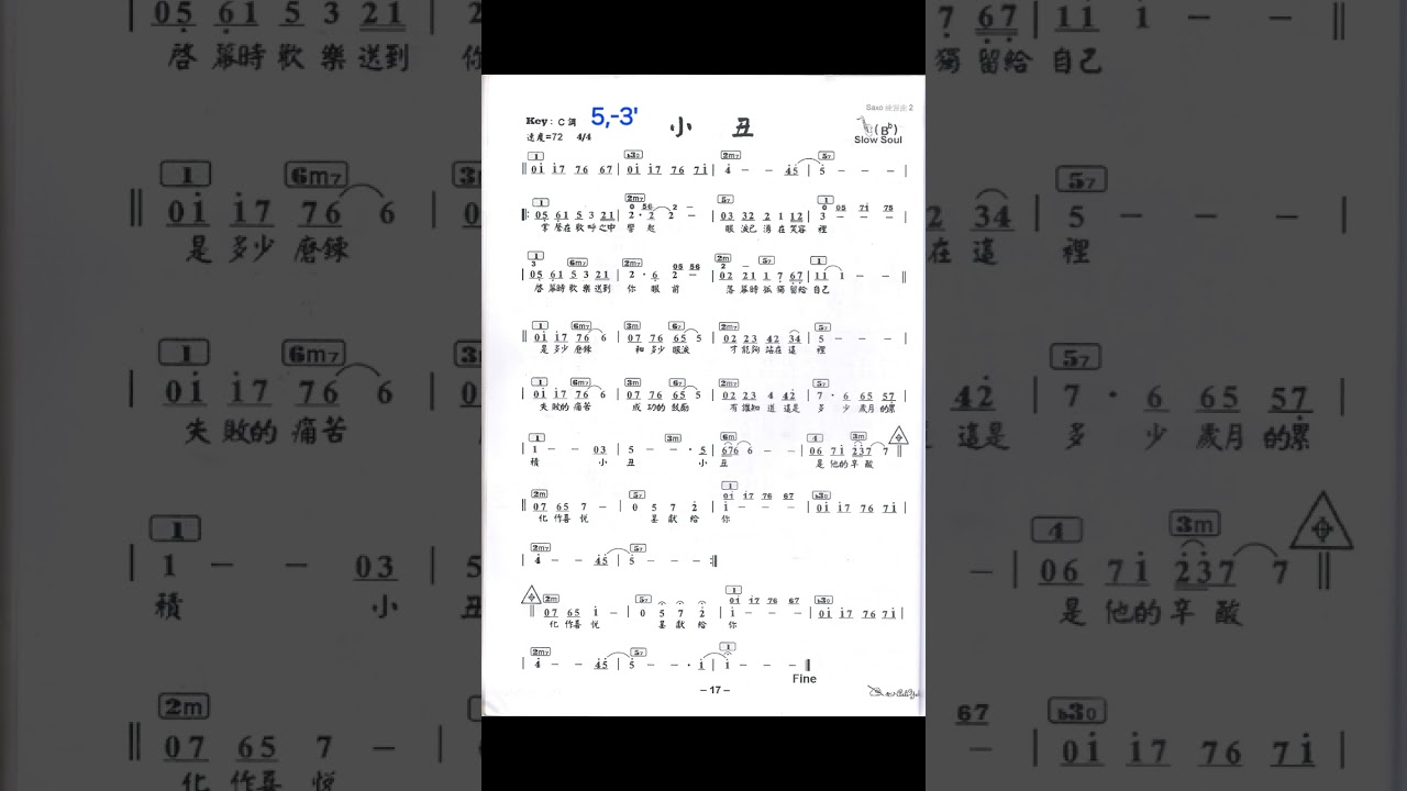 小丑 Bb 譜伴