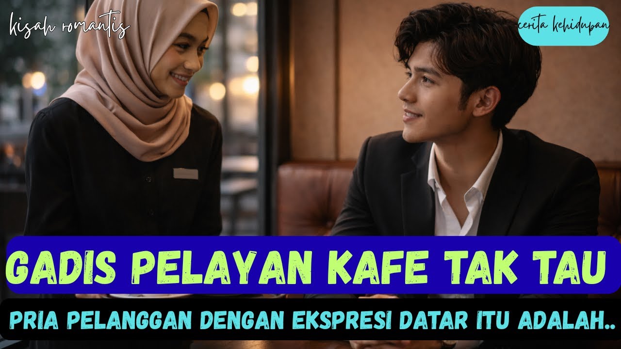 gadis pelayan di kafe mencoba menghibur pria yang melamun sendirian yang ternyata dia adalah.....