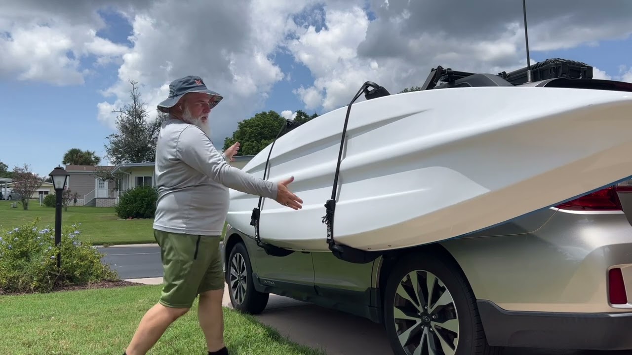 Kayak Transport, Lift Assist, Thule Hullavator, ADF Custom Crossbars on Subaru #kayak #kayaking