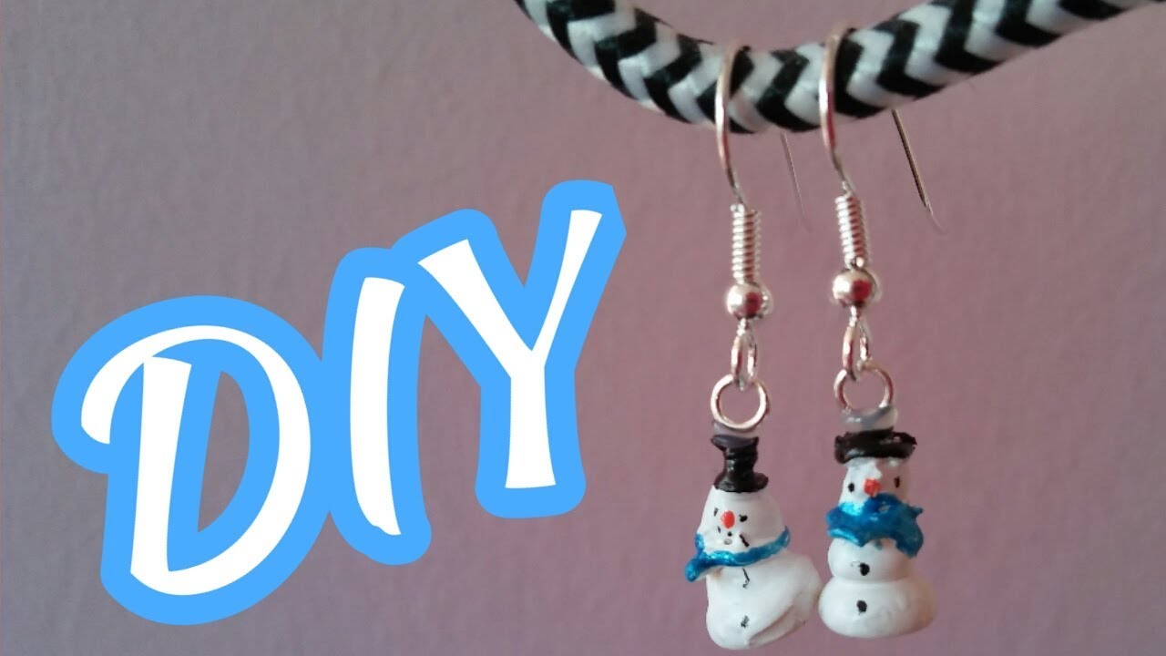 Schneemannohrringe DIY ❄⛄