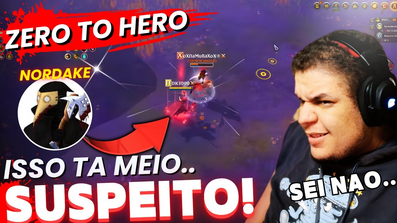 ZERO TO HERO de um SOLO PLAYER com 10.000 HORAS | React ‪@Nordake  | Albion Online