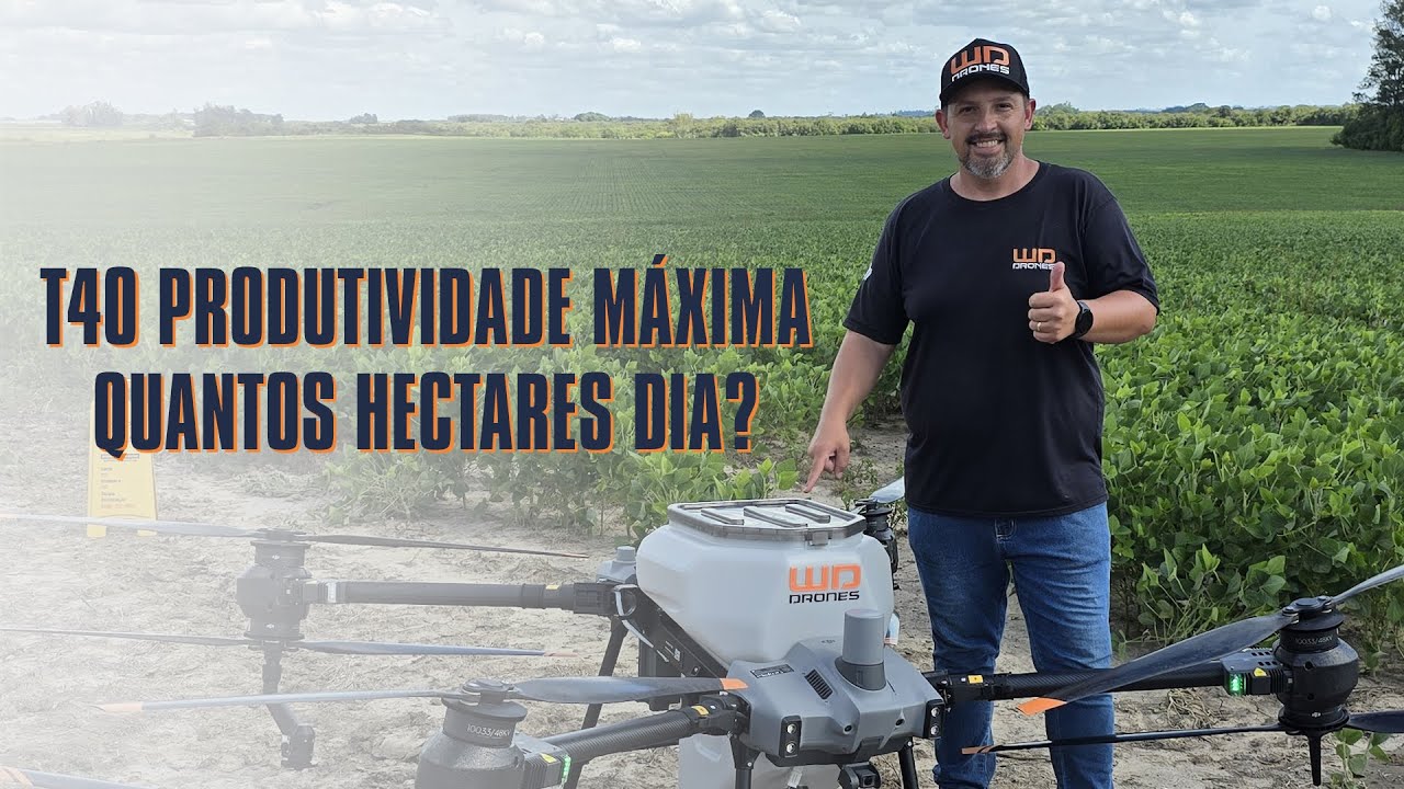 Teste de voo na prática – Rendimento máximo por dia na pulverização com drone DJI T40