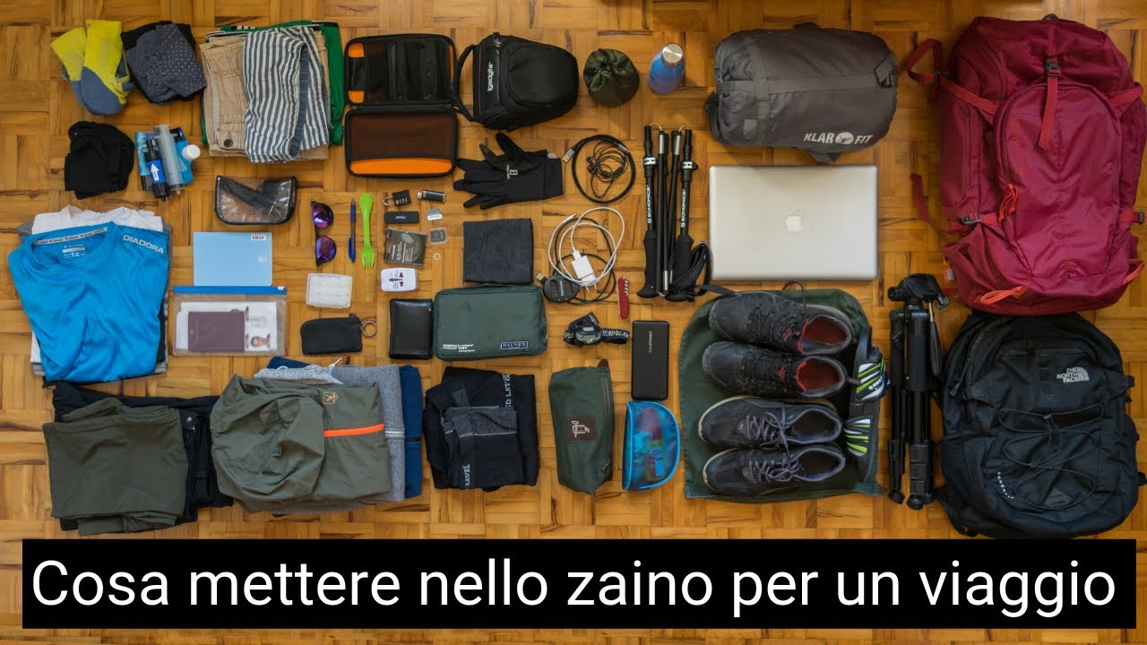 Cosa mettere nello zaino per un viaggio (lista completa)