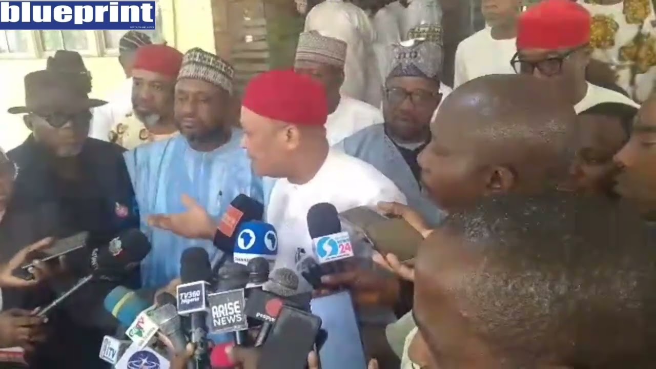 VIDEO: PDP Factions Speak After Meeting INEC Chairman Joash Ojo Amupitan