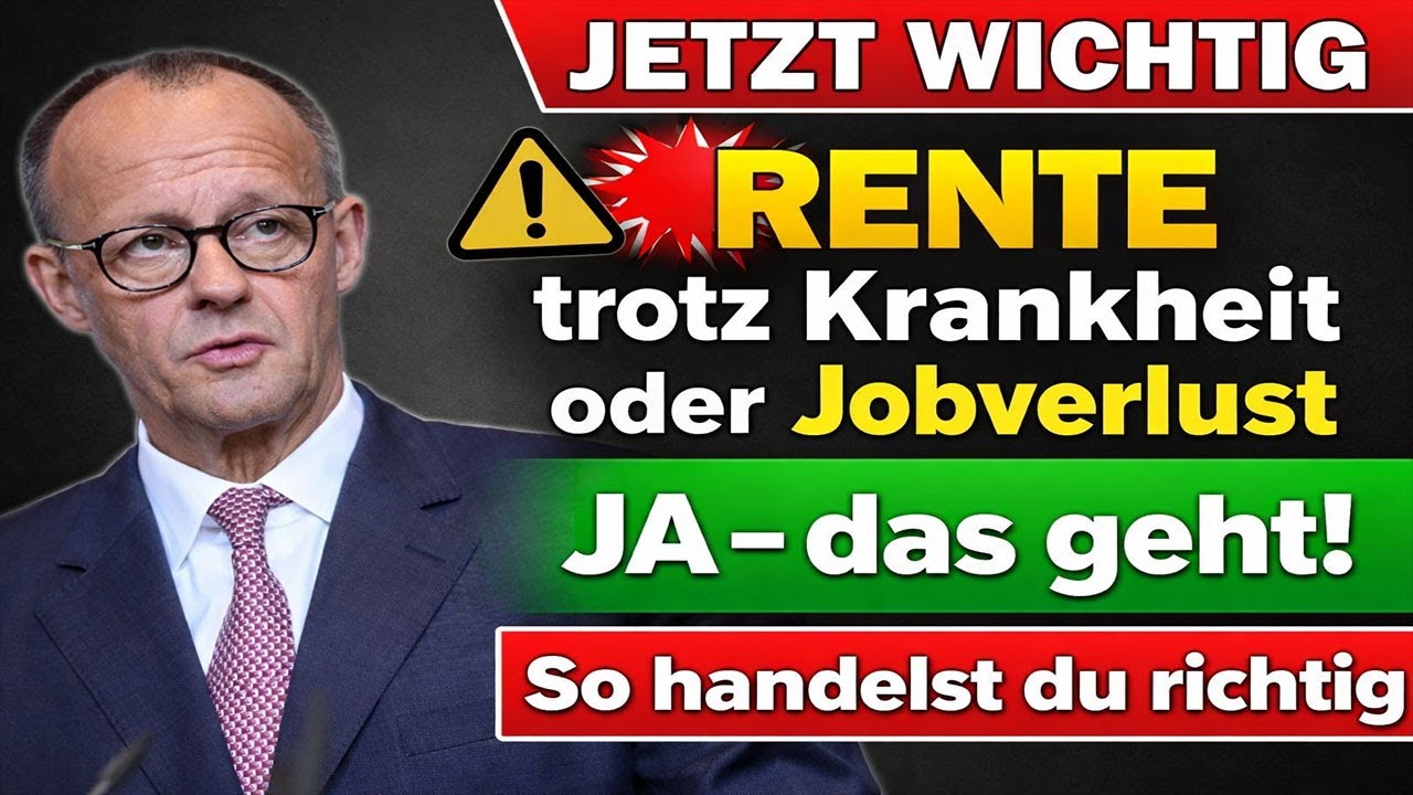 💥 Rente bekommen trotz Krankheit oder Jobverlust – so gehst du jetzt richtig vor