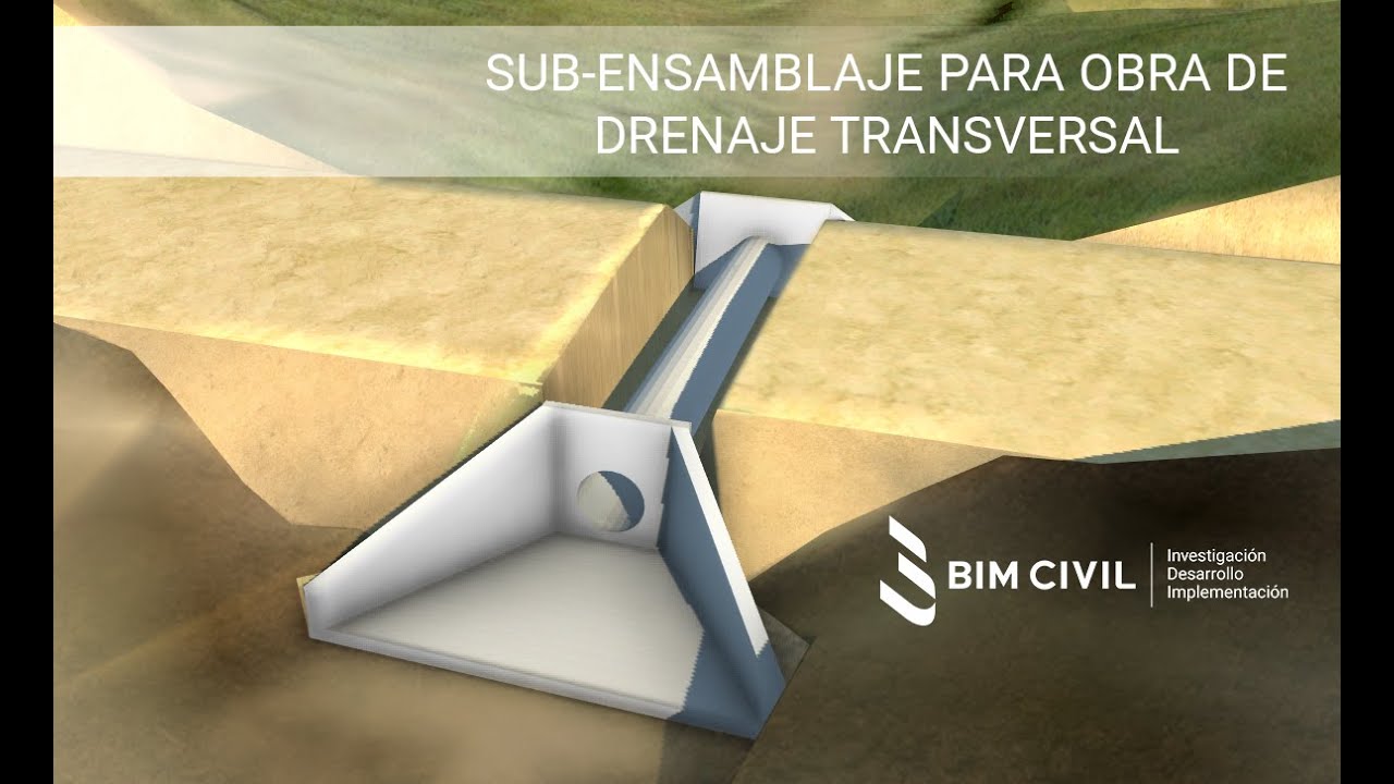 Sub-ensamblaje de Obra de drenaje transversal (ODT) para Civil 3D