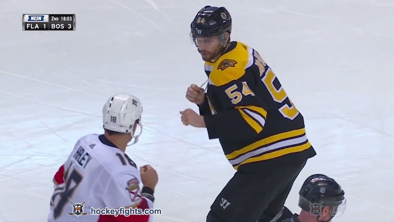 Micheal Haley vs Adam McQuaid Mar 31, 2018