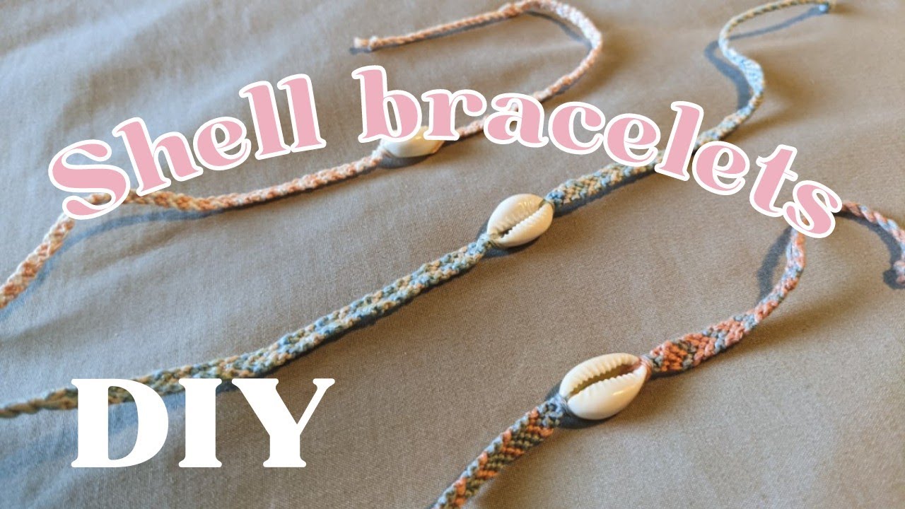 Beachy bracelet or anklet tutorial - easy how to make a shell friendship bracelet