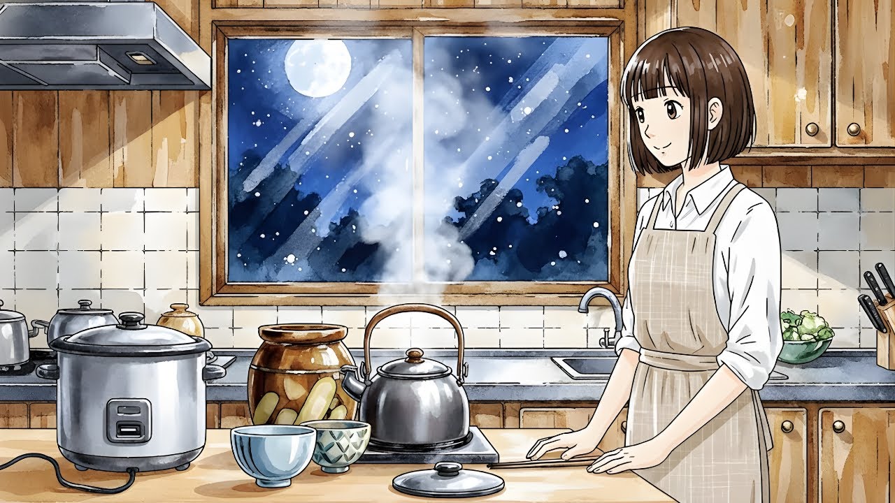 A Quiet Morning in Japan Traditional Breakfast Aesthetics Ghibli Style ASMR ・ 日本の静かな朝、伝統的な朝食の美学