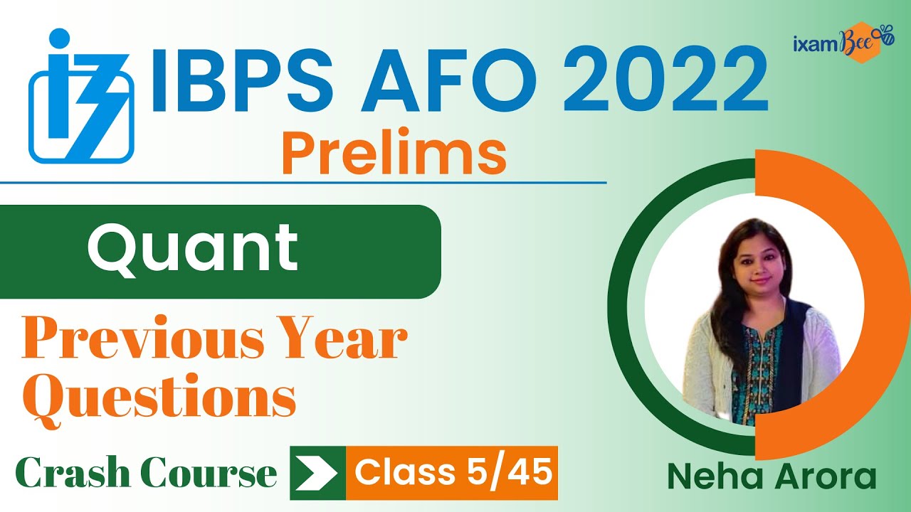 IBPS AFO 2022-23 | Previous Year Questions  | Quant | By Neha Arora