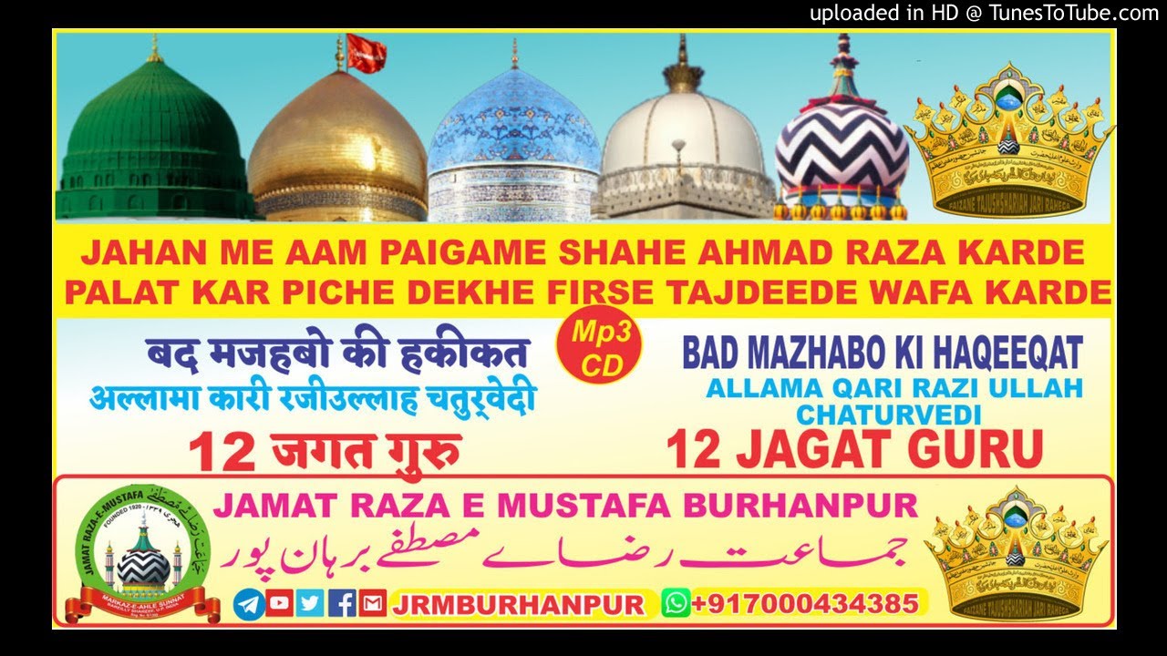 12 JAGAT GURU -ALLAMA QARI RAZIULLAH CHATURVEDI जगत गुरू अल्लामा रजी उल्लाह चतुर्वेदी
