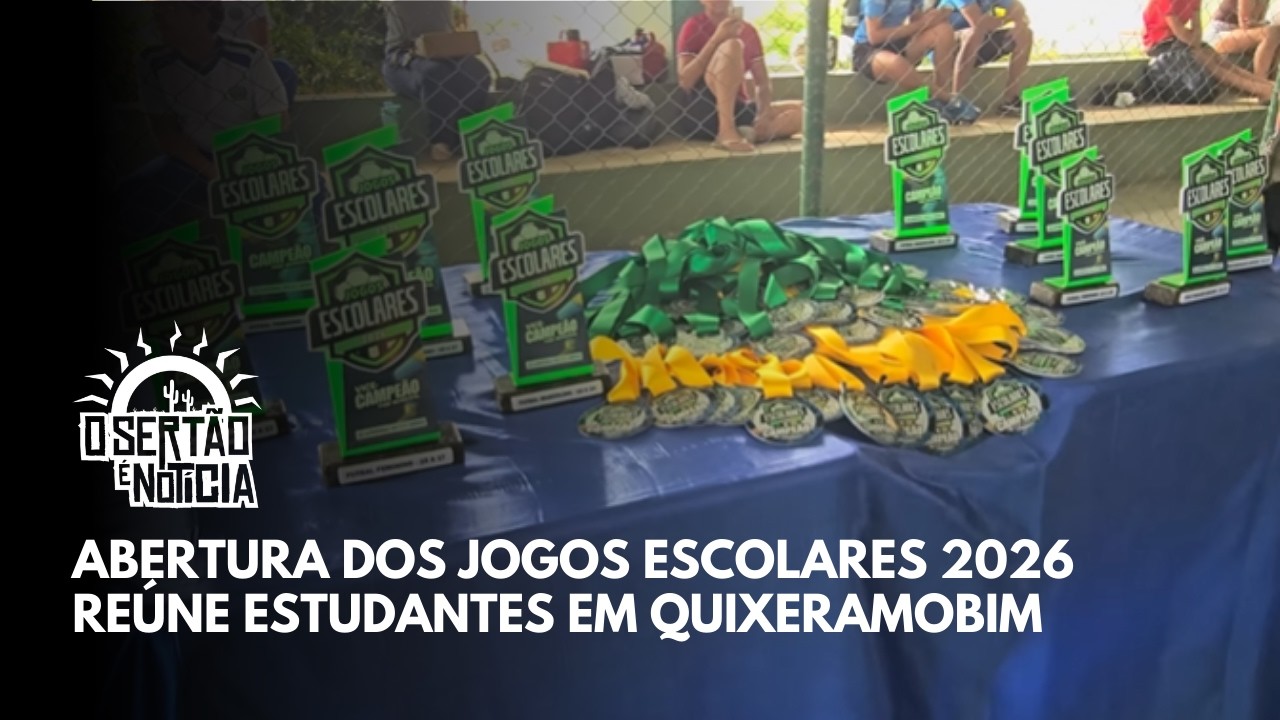 Abertura dos Jogos Escolares 2026 reúne estudantes em Quixeramobim