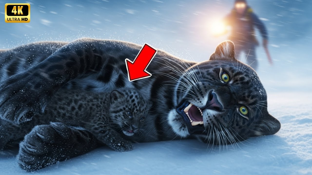 Animal Rescue  Rescue Team Save a Stray Black Panther and Her Cubs From Frozen Siberian Blizzard!
