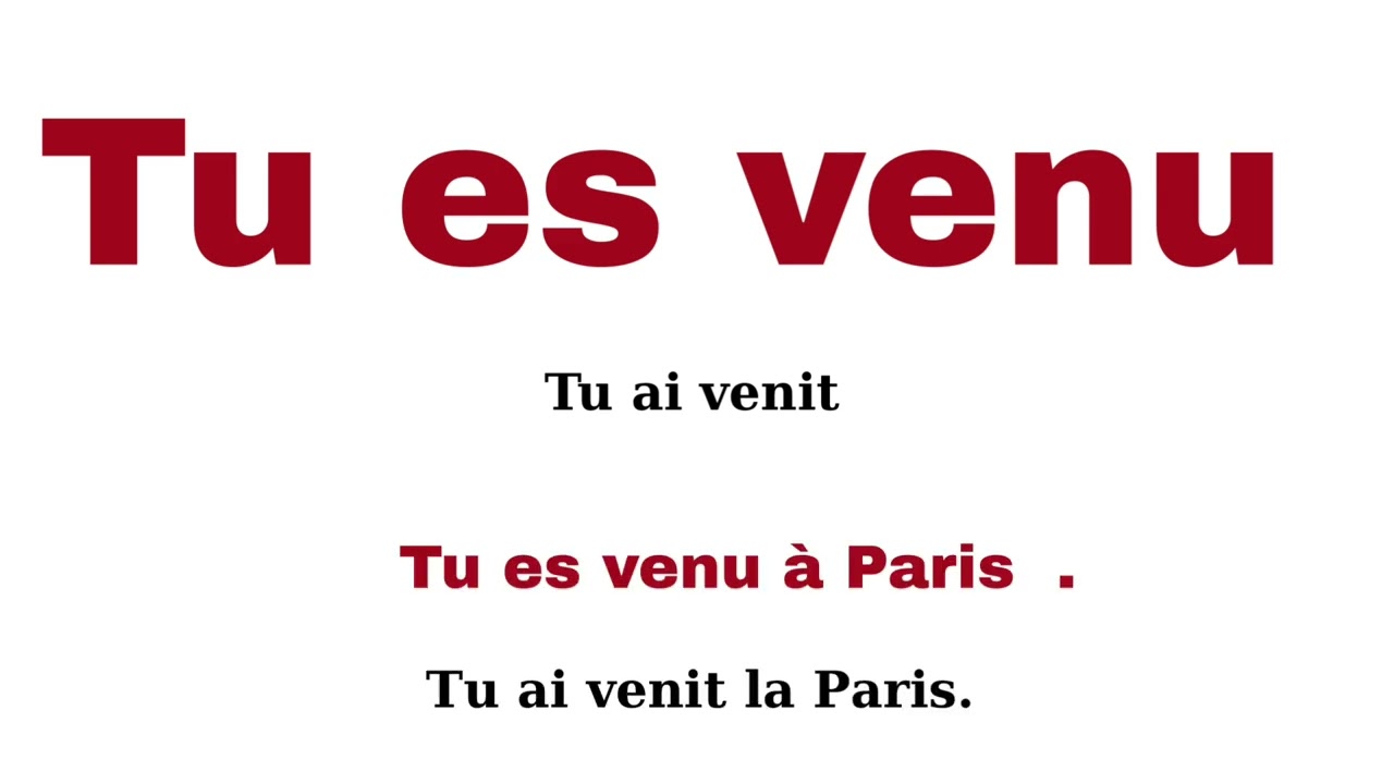 Conjugaison du verbe « Venir » (passé composé)