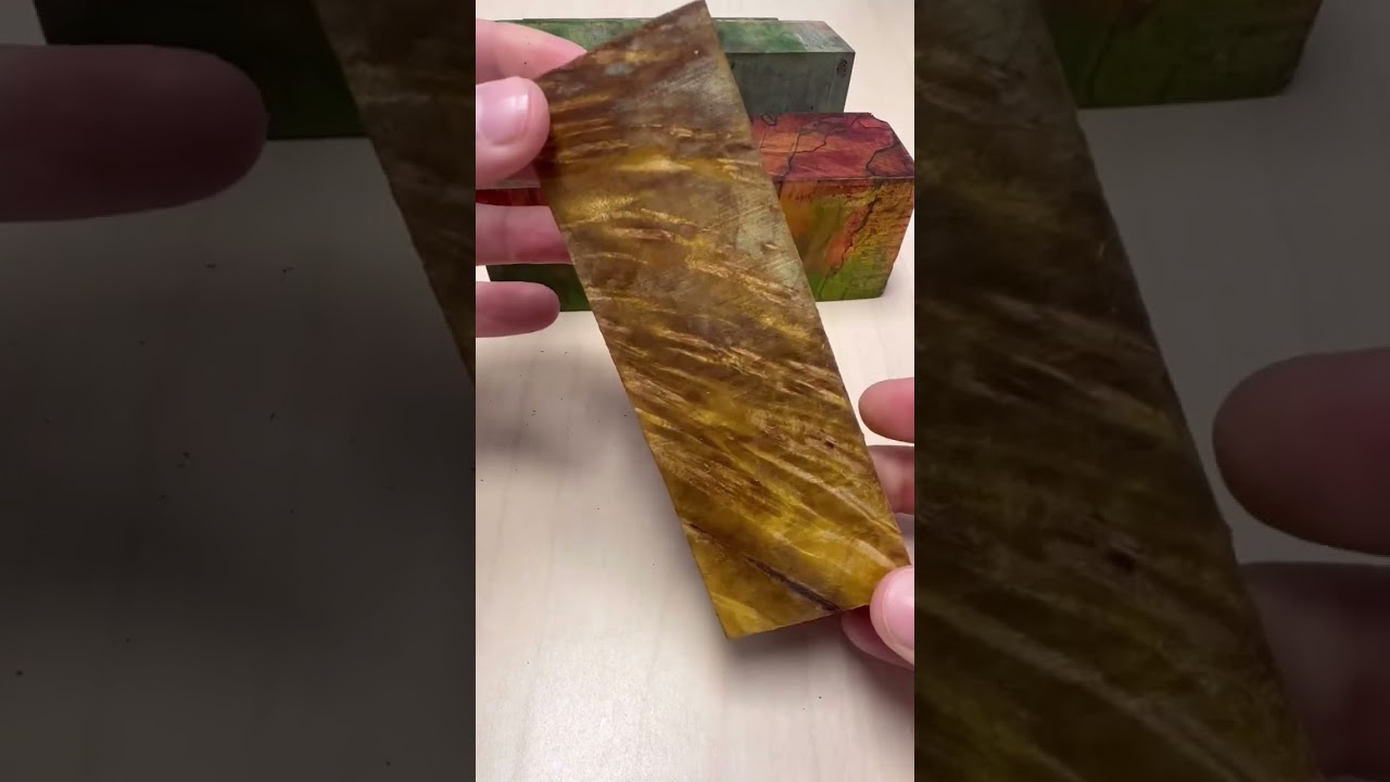Dyed stabilized wood #woodturning #shorts