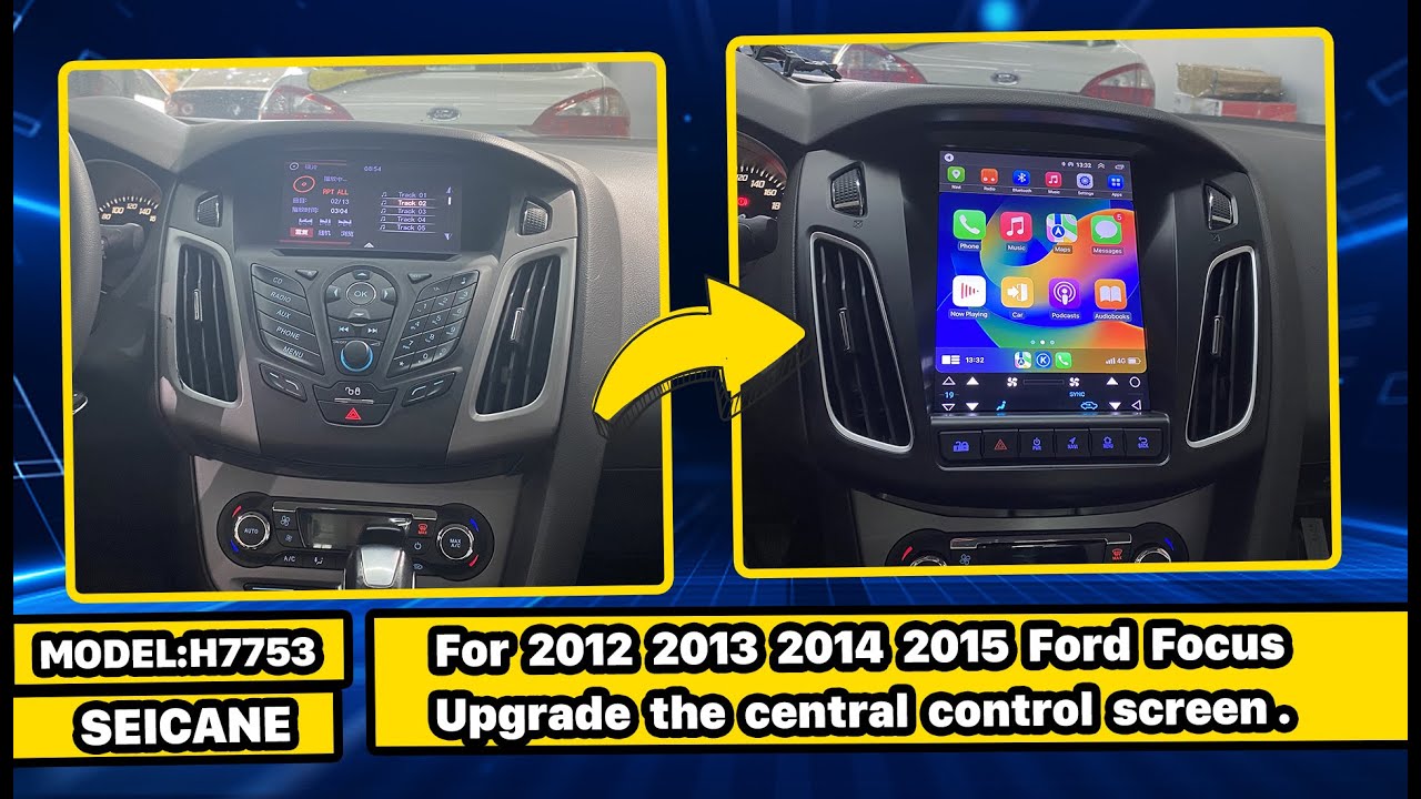 How to install Carplay & Android-auto for Ford Focus 2012 2013 2014 2015 with HD Tesla Touchscreen?