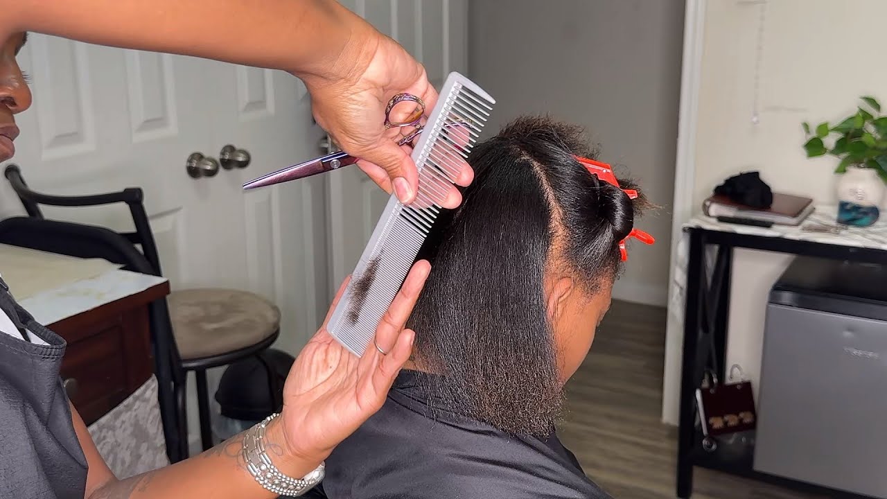 ✨GIVING MY DAUGHTER A HAIR TRIM✂️