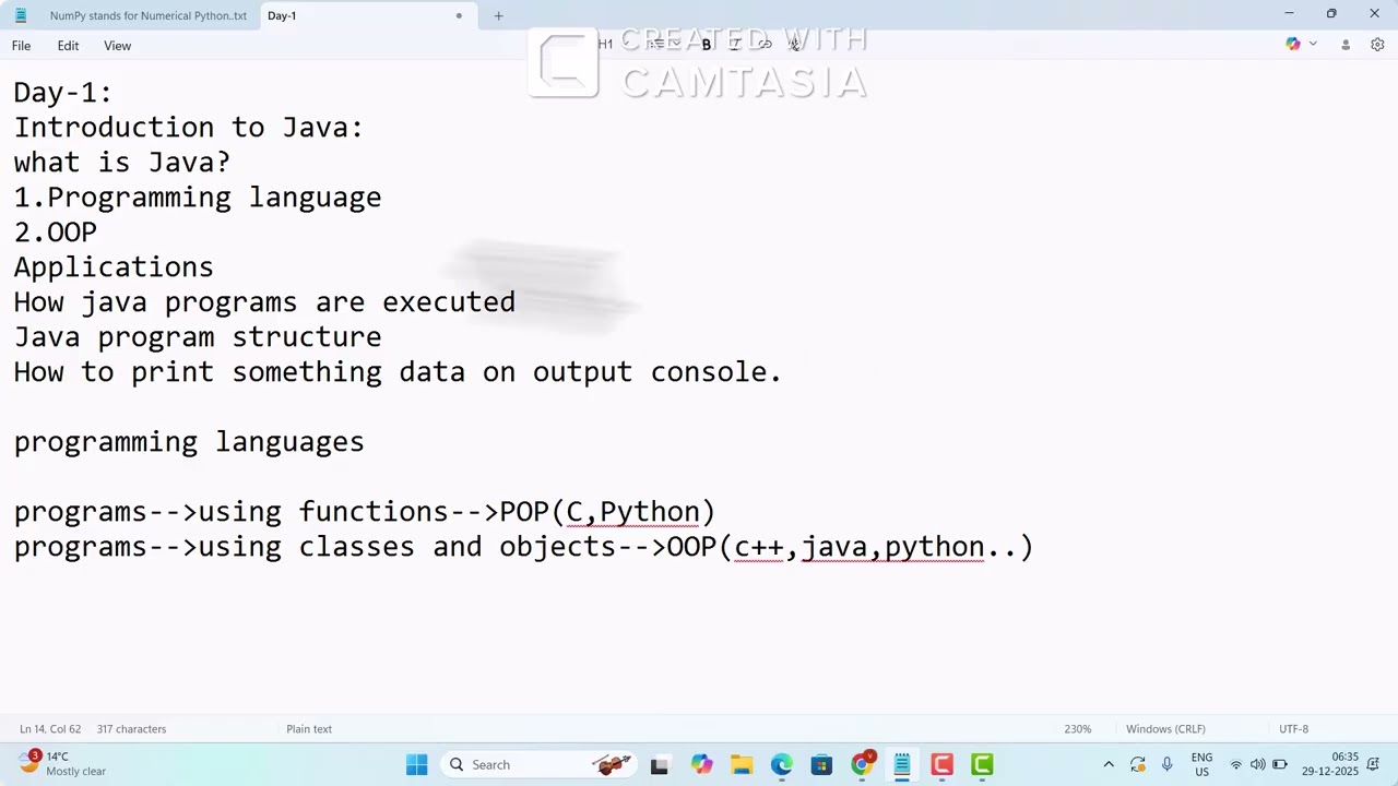 Java Class Day 1