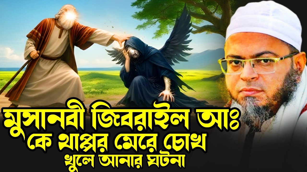 মুসানবী জিবরাইল আঃ কে থাপ্পর মেরে চোখ খুলে আনার ঘটনা।মুফতি নাছির উদ্দিন আনসারী ওয়াজ।RK Studio#ওয়াজ
