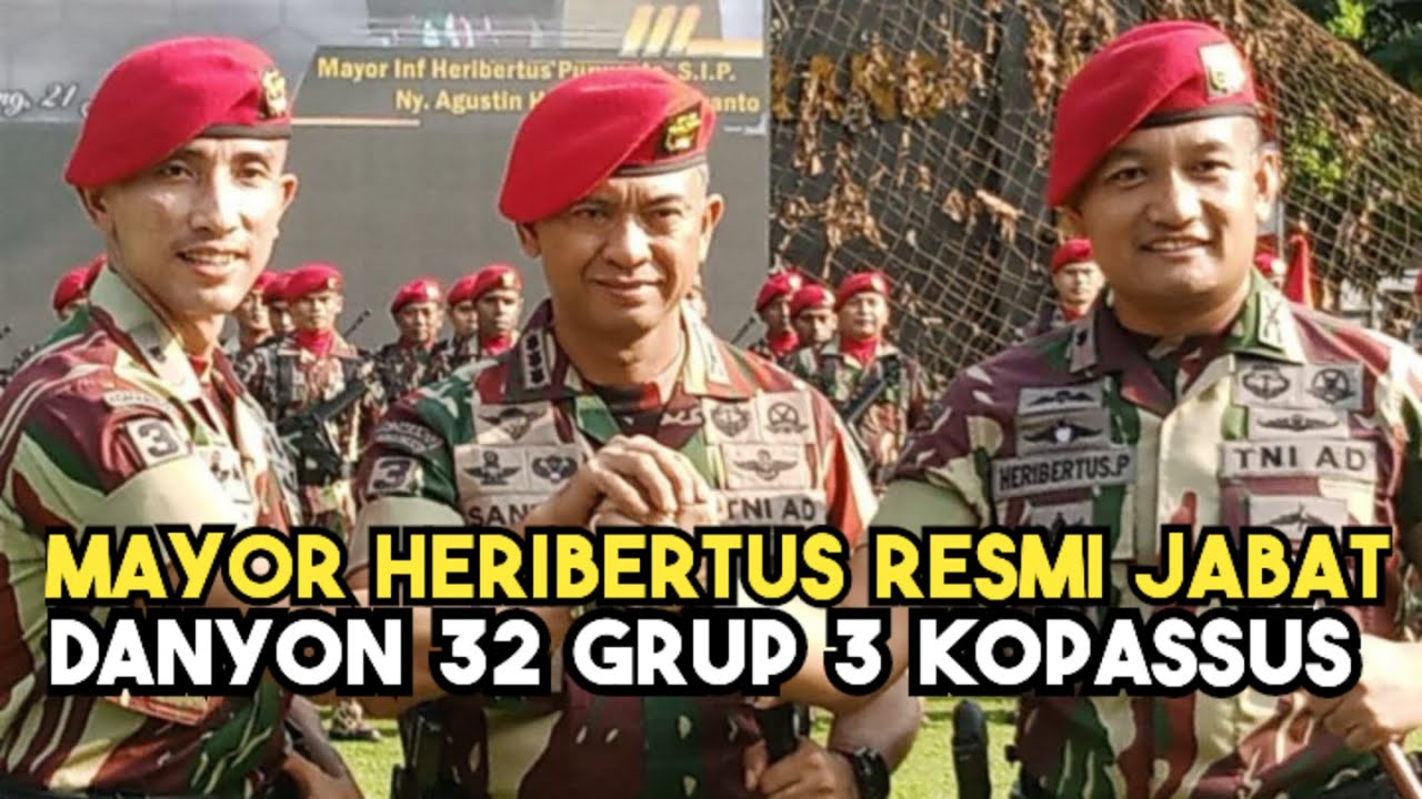 Mayor Heribertus Purwanto Resmi Jabat Danyon 32 Grup 3 Kopassus #tni #kopassus #papua #aceh