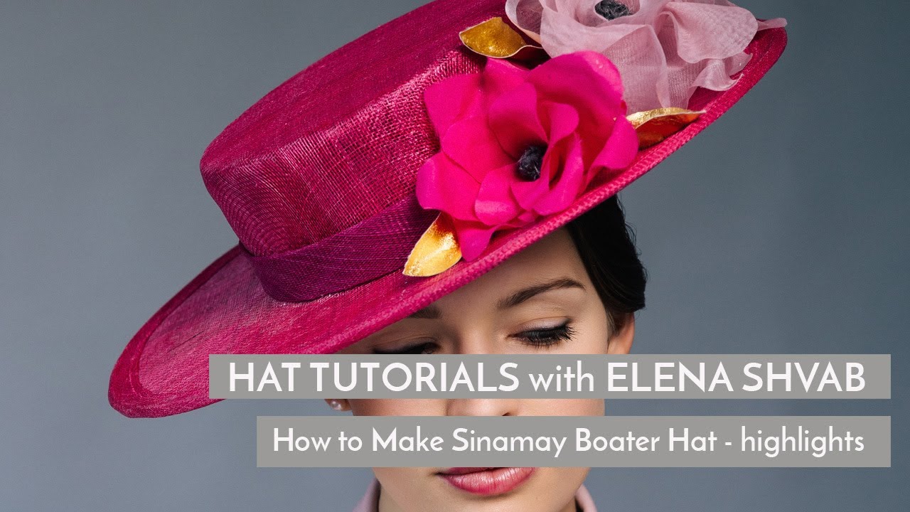 How to Make Sinamay Boater Hat, Highlights from YouTube Membership Subscription Video #diy #hats