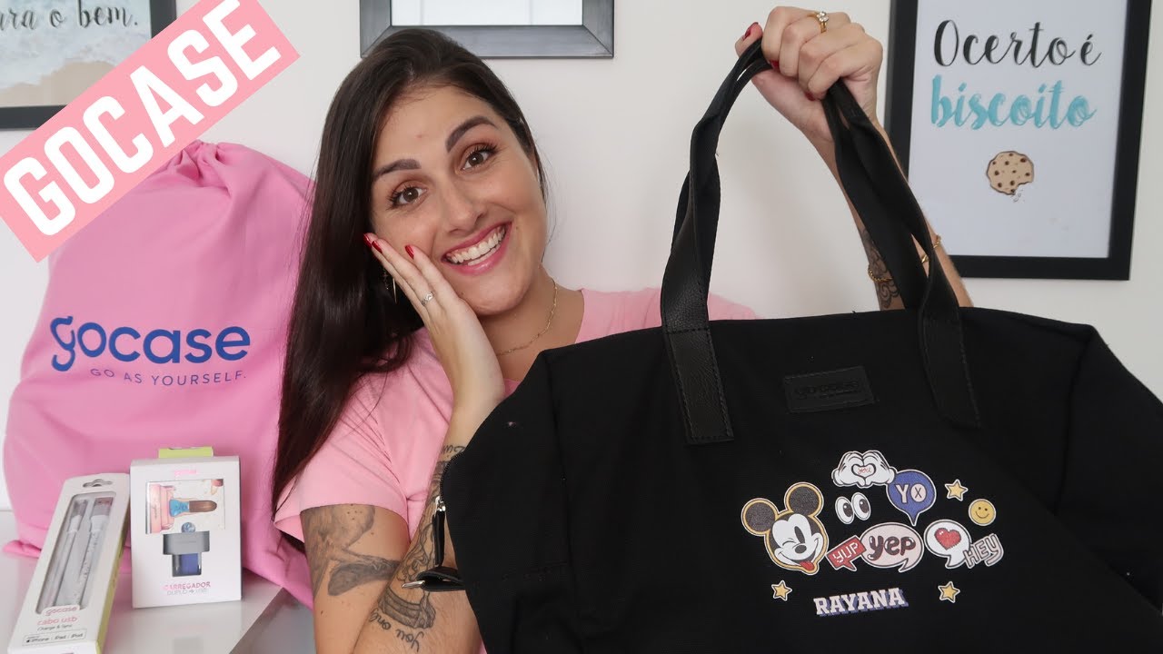 UNBOXING GOCASE  - CARREGADOR PERSONALIZADO E MALA DE MÃO  - O QUE EU ACHEI