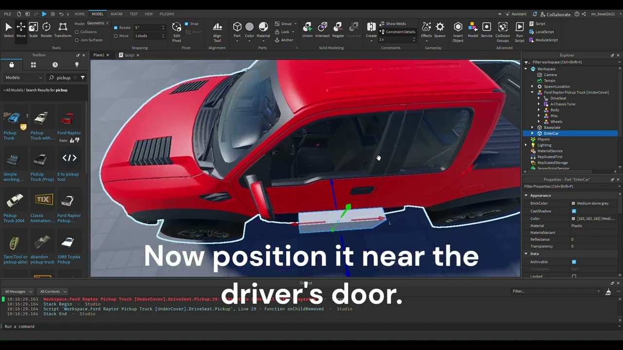 How to make E to enter and exit car in Roblox Studio | CodeNN | Roblox Studio |