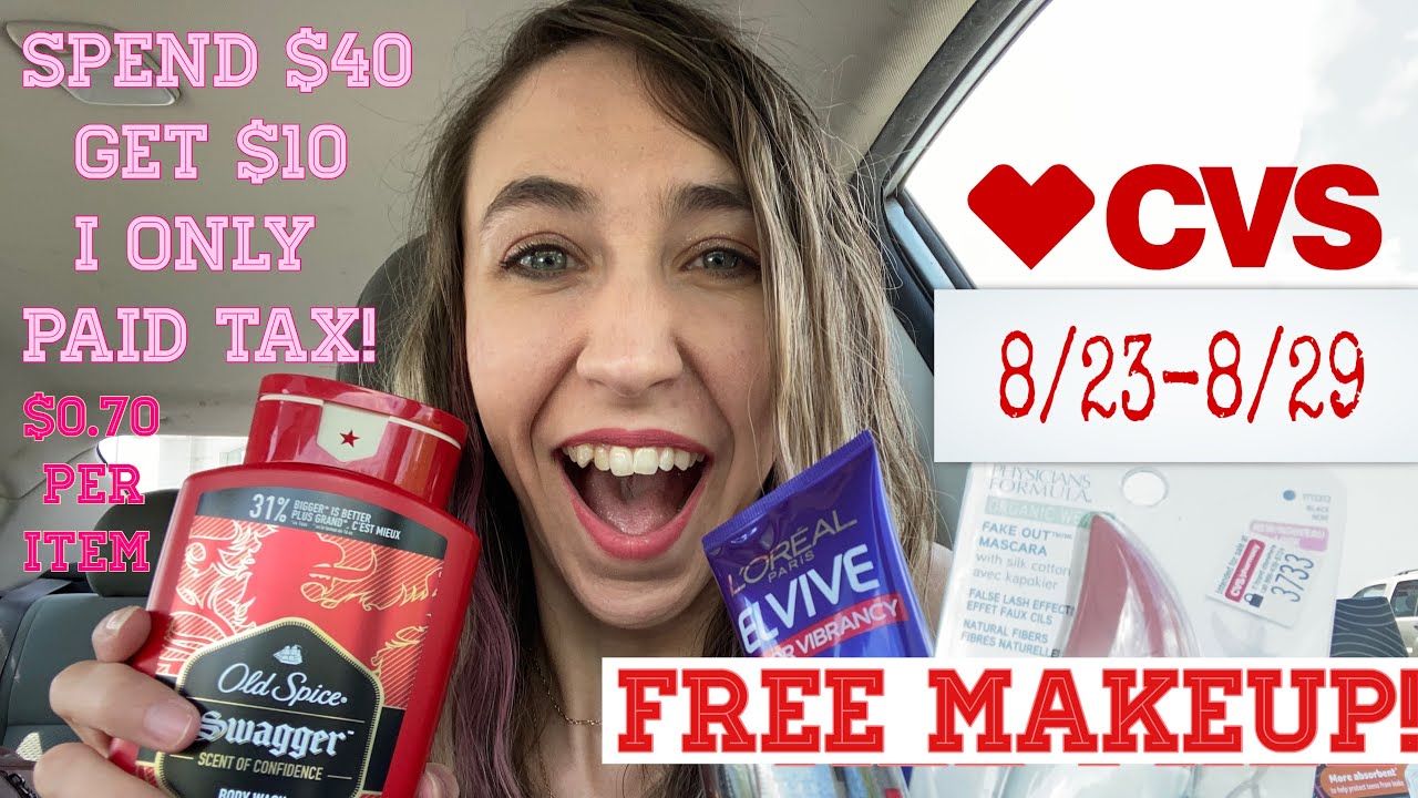 CVS HAUL 8/23-8/29 FREE MAKEUP! + SPEND $40 GET $10 FOR JUST $0.70 PER ITEM!
