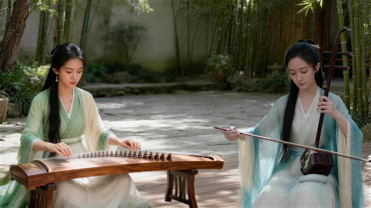 古箏二胡 &middot; 庭院靜聽（五首小曲）｜古風助眠音樂・深度放鬆・靜心療癒｜Guzheng & Erhu Bamboo Courtyard Collection (5 Pieces) 🎋🎶