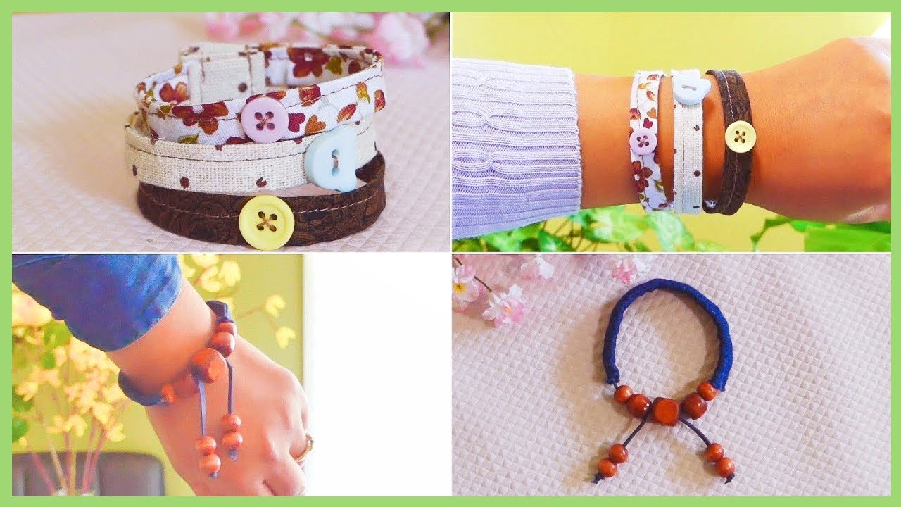 3 DIY Fabric Bracelets | How to Make Bracelets Out of Fabric Scraps  | Fabric Scraps Ideas