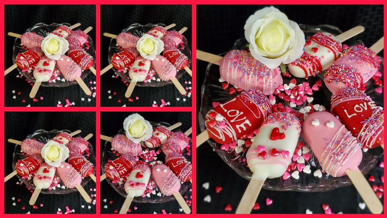PALETAS MAGNUM RELLENAS DE OREO CHEESECAKE PARA EL DIA DE SAN VALENTIN
