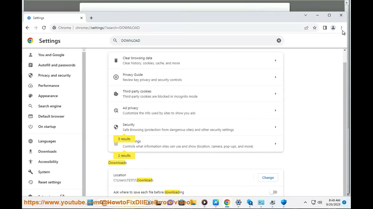 Fix Google Chrome crashes or freezes when downloading a file