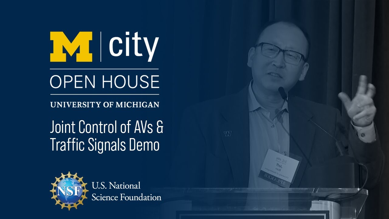 Remote Testing of Joint Control of AVs and Traffic Signals Demonstration — Mcity 2.0 Open House