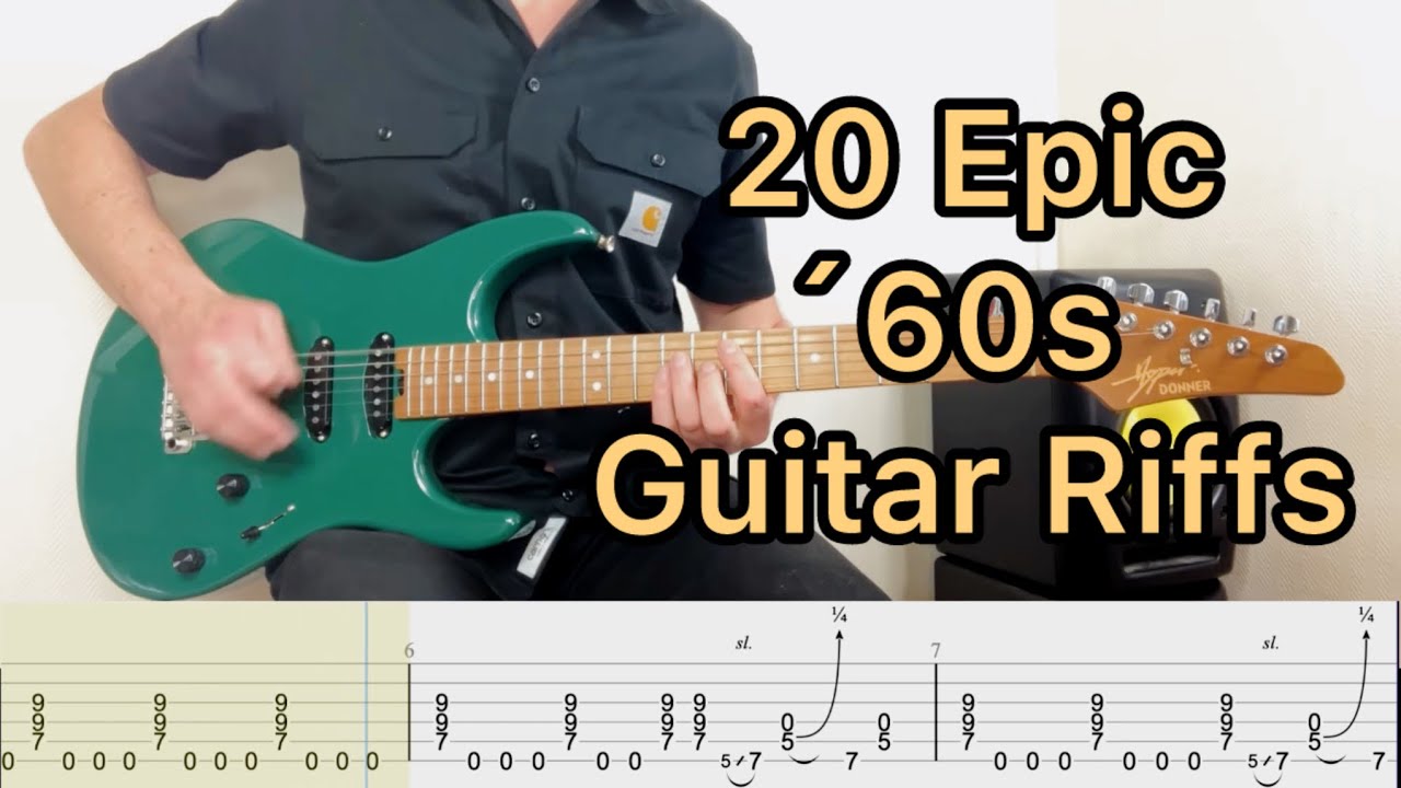 20 of The Best Guitar Riffs From The '60s with Tabs!