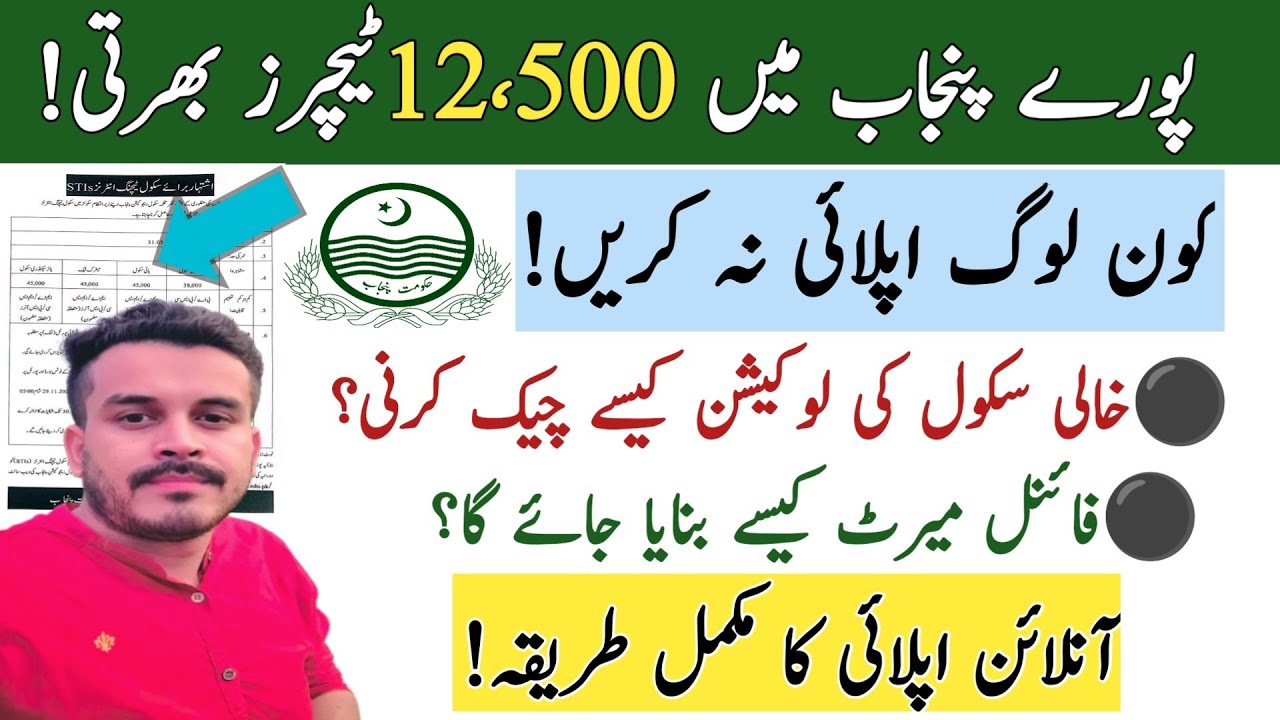 STI latest 12500Jobs|How to apply Online|Teaching Jobs in Punjab