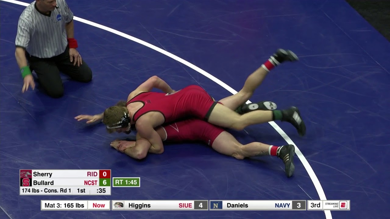 2018 NCAA Wrestling 174lbs: Daniel Bullard (NC State) tech fall Dean Sherry (Rider)