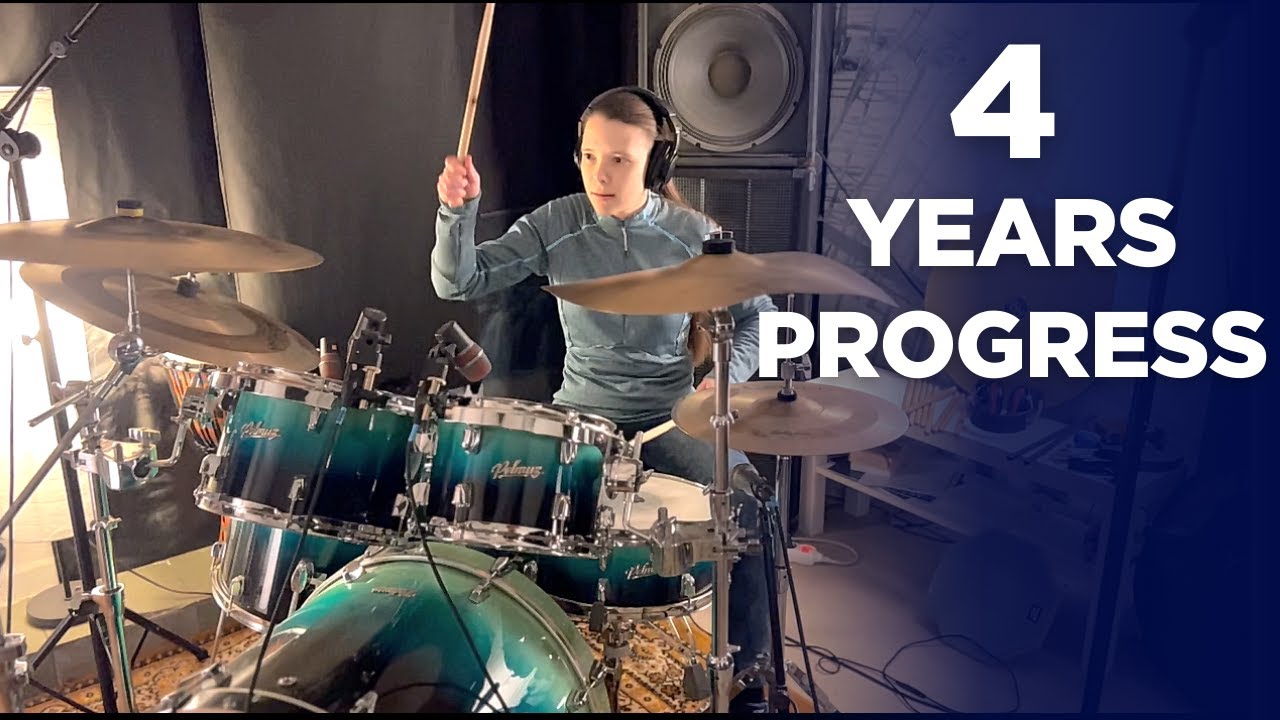My drumming progress - 4 years #femaledrummer
