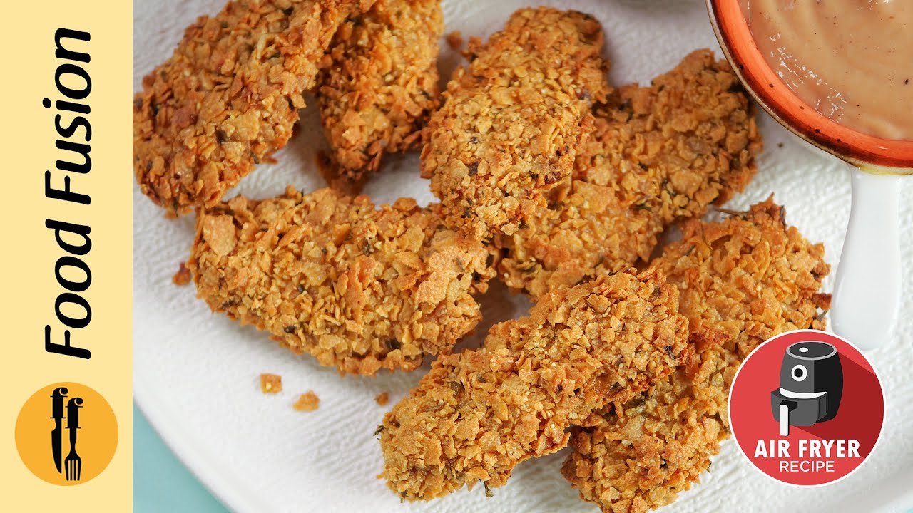 Crispy Chicken Strips in Air fryer Lunchbox Recipe by Food Fusion