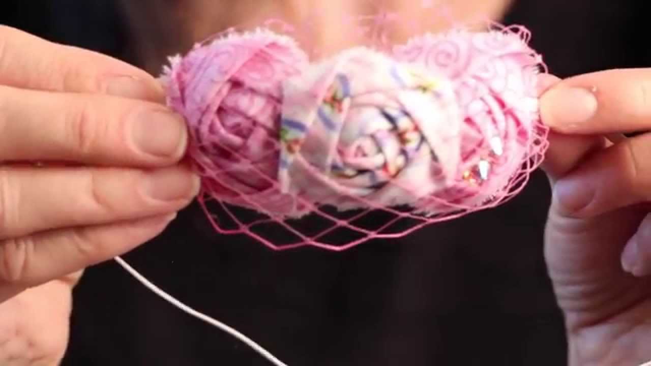DIY Baby Headband - Vintage Roses & Birdcage Veil