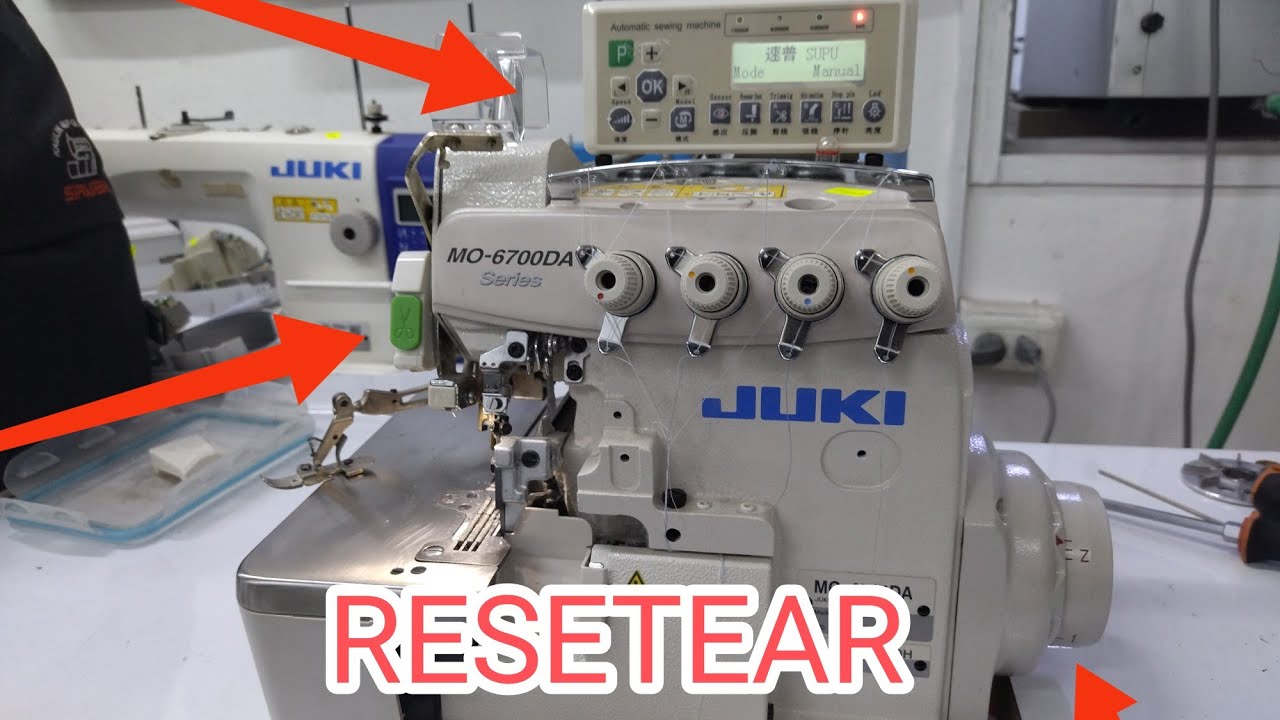REMALLADORA MO6714DA JUKI (con equipo de automatización SUPU)*como resetear y configurar parámetros*