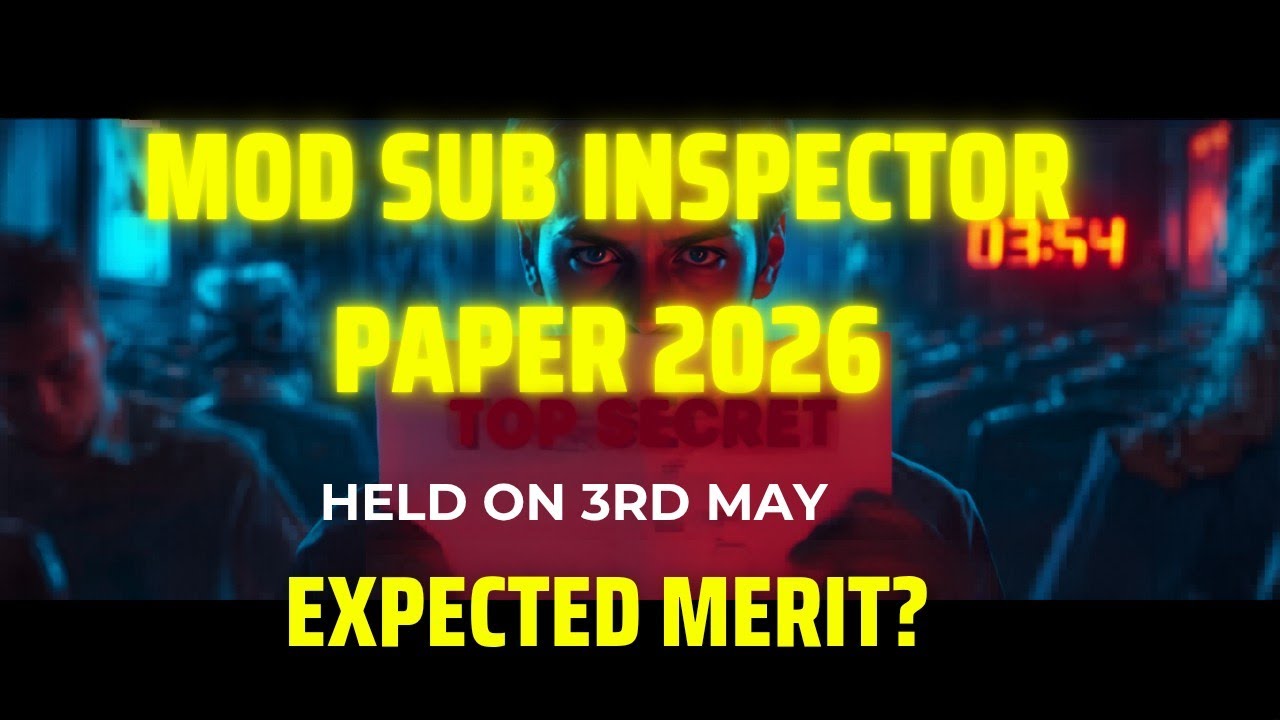 Today's Sub Inspector MOD Sloved Paper held on 3-5-2026 |SI MOD Solved Paper 2026|Complete Solved