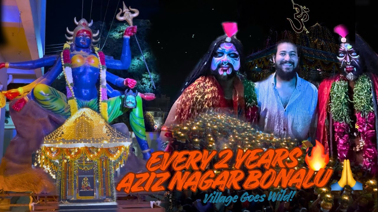 Aziz Nagar Bonalu 🔥 When devotion takes over 🙏 Potraju energy + 100s of Bonam = Goosebumps 🔥