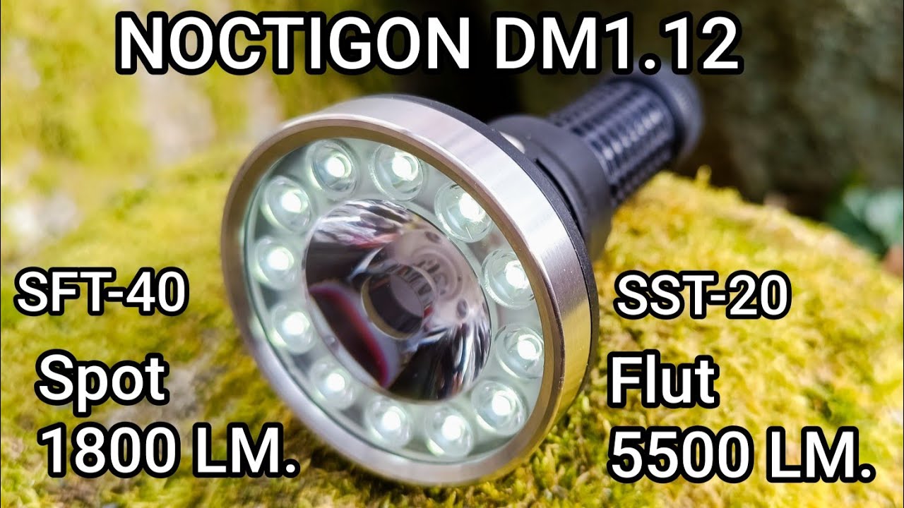 Noctigon Emisar DM1.12 Led Taschenlampe Spot&Flood Light Led Taschenlampe Test Review Flashlight
